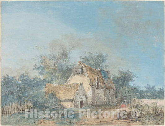 Art Print : Louis Gabriel Moreau, Landscape, c. 1780 - Vintage Wall Art