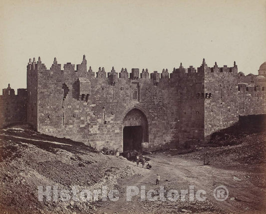 Art Print : Robertson, and Felice Beato, Porte de Damas, 1857 - Vintage Wall Art