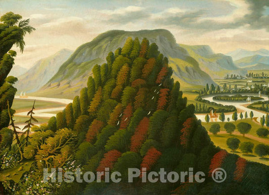 Art Print : Thomas Chambers, The Connecticut Valley, mid 19th Century - Vintage Wall Art