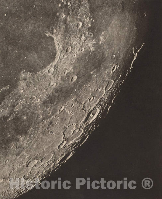 Art Print : Charles le Morvan, Carte photographique de la Lune, 1904 - Vintage Wall Art