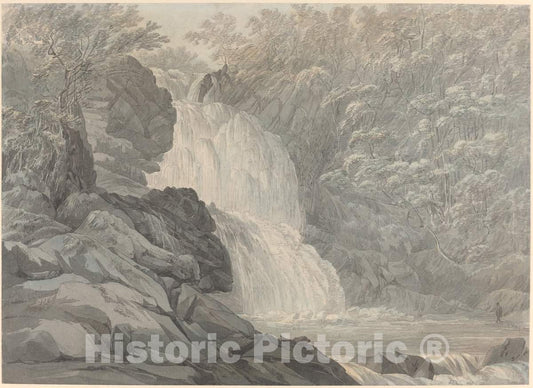 Art Print : John Webber, Mawddach Falls Near Dolgelly, 1790 - Vintage Wall Art