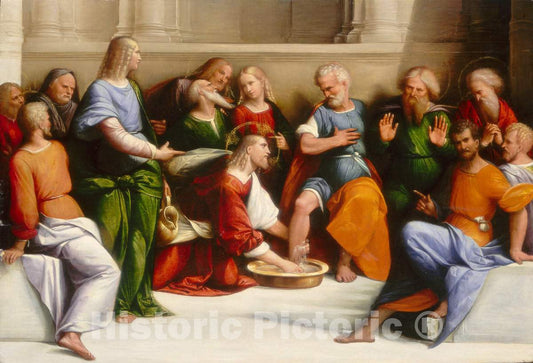 Art Print : Garofalo, Christ Washing The Disciples' Feet, c.1523 - Vintage Wall Art