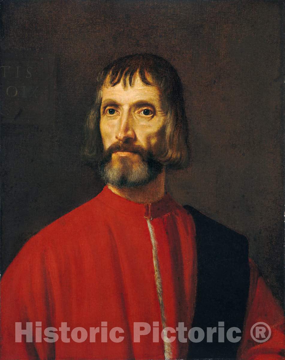 Art Print : Titian, Andrea dei Franceschi, c.1535 - Vintage Wall Art