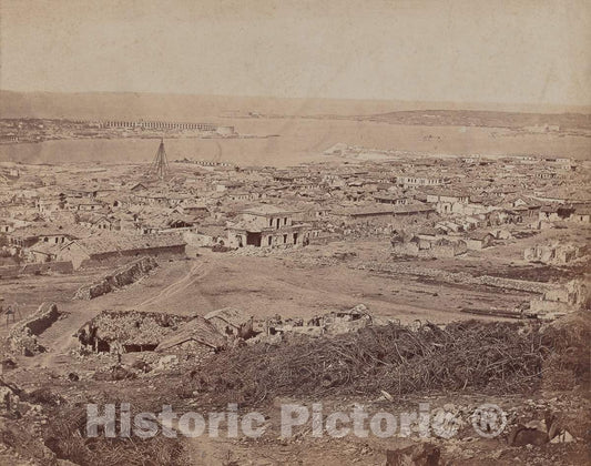 Art Print : James Robertson, Distant View of The Arsenal, 1855-1856 - Vintage Wall Art