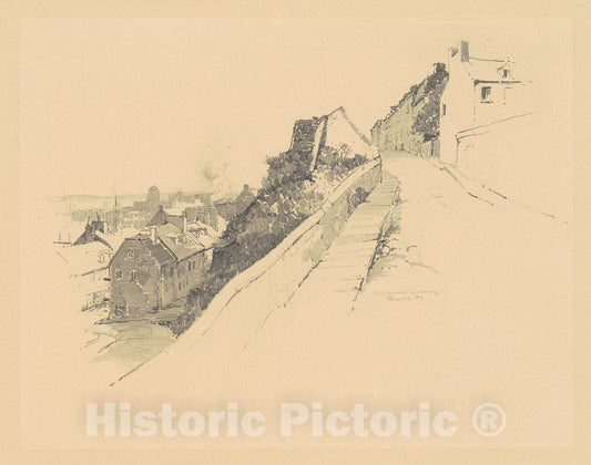 Art Print : Charles H. Woodbury, Near Hope Gate, Quebec, 1889 - Vintage Wall Art