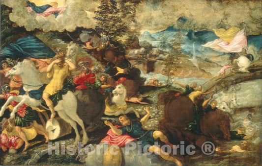 Art Print : Jacopo Tintoretto, The Conversion of Saint Paul, c. 1545 - Vintage Wall Art