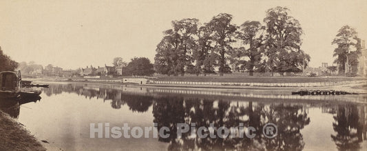 Art Print : Victor Albert Prout, Hampton Court (Second View), 1862 - Vintage Wall Art