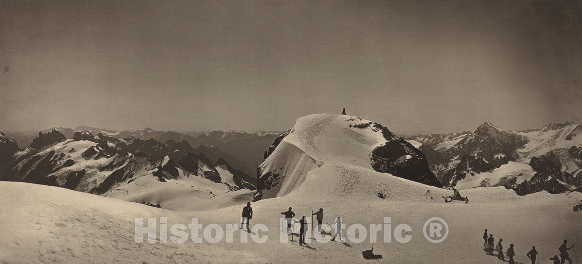 Art Print : Adolphe Braun, Summit of Mont Titlis, Switzerland, 1866 - Vintage Wall Art