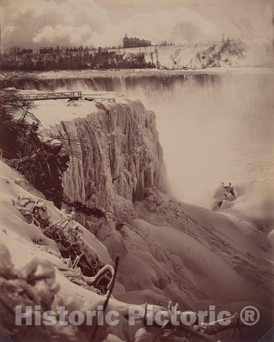 Art Print : Charles Bierstadt, Frozen Falls, c. 1880 - Vintage Wall Art