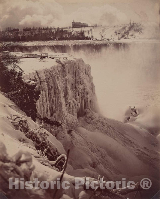 Art Print : Charles Bierstadt, Frozen Falls, c. 1880 - Vintage Wall Art
