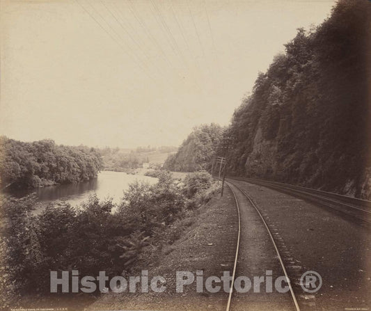 Art Print : William H. Rau, Rockdale Curve, On The Lehigh, c. 1895 - Vintage Wall Art