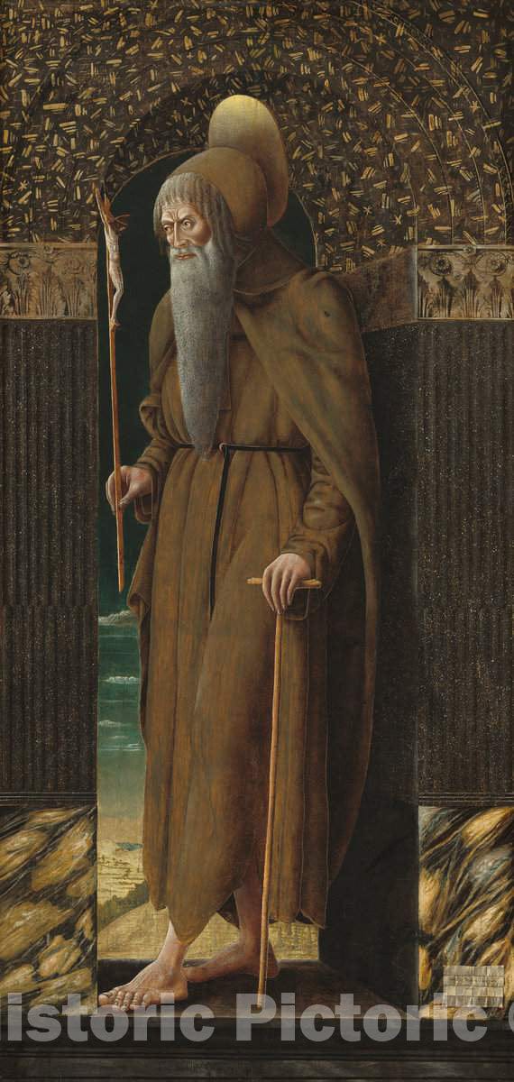 Art Print : Francesco Benaglio, Saint Jerome, c.1473 - Vintage Wall Art