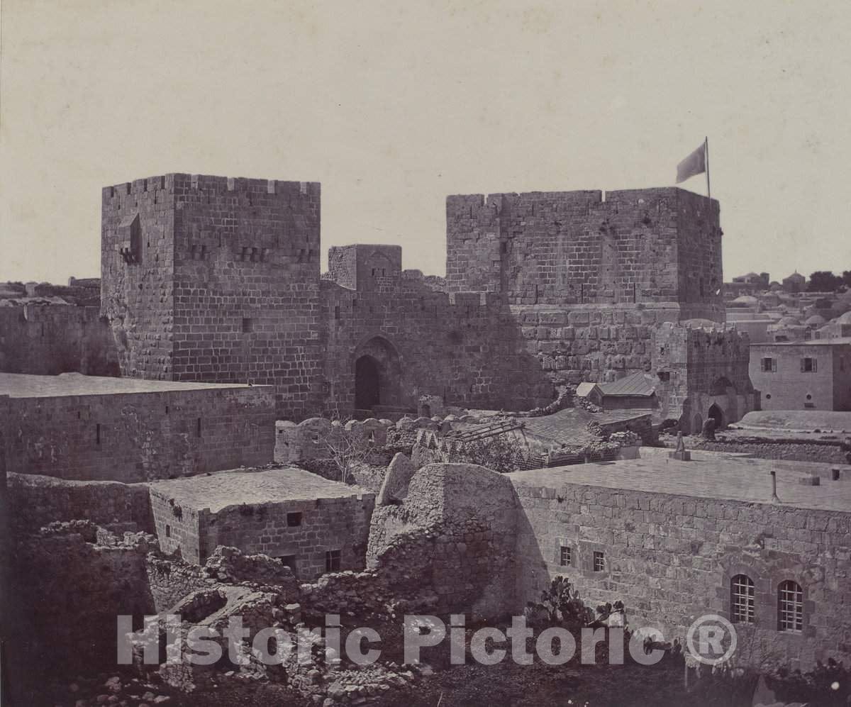 Art Print : James Robertson, Jerusalem - Section of Old City, 1857 - Vintage Wall Art