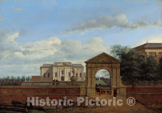 Art Print : Jan Van der Heyden, an Architectural Fantasy, c. 1670 - Vintage Wall Art