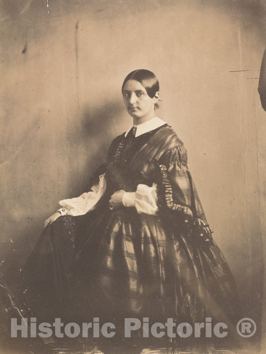 Art Print : Frank Chauvassaigne, Portrait of a Woman, c. 1850 - Vintage Wall Art