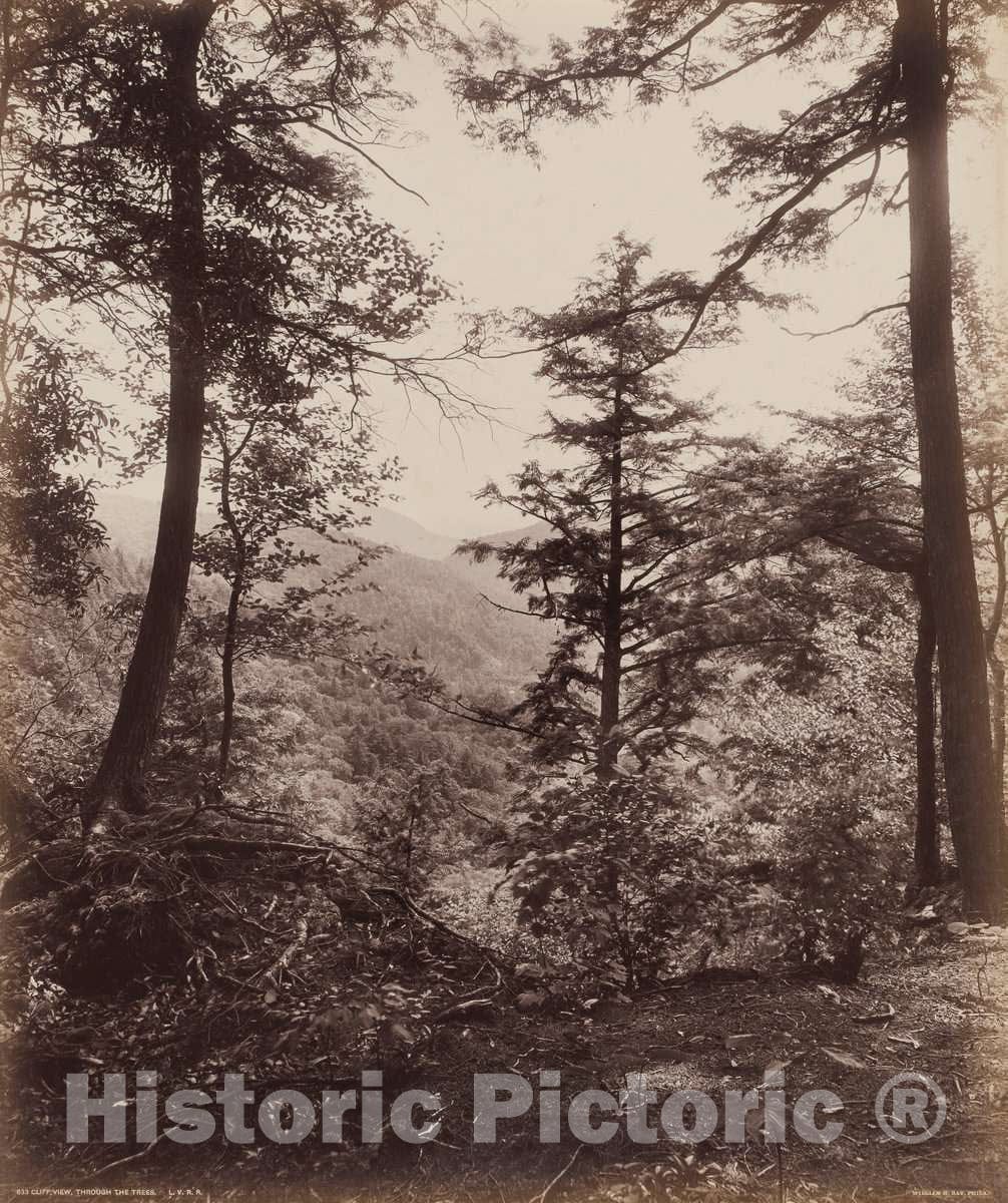 Art Print : William H. Rau, Cliff View, Through The Trees, c. 1895 - Vintage Wall Art