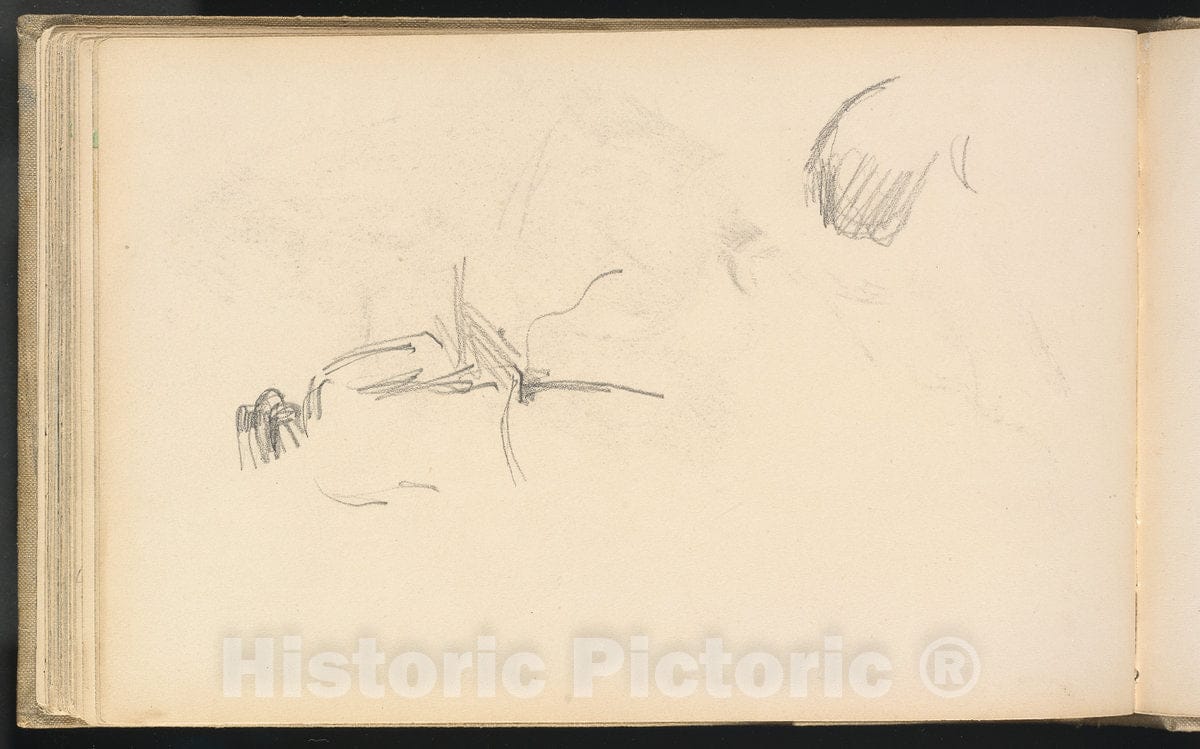 Art Print : Paul CÃ©zanne, A Man seen from Behind, c.1882 - Vintage Wall Art