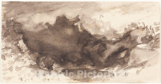 Art Print : John Varley, Valley Landscape - Vintage Wall Art