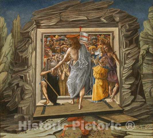 Art Print : Benvenuto di Giovanni, Christ in Limbo, 1491 - Vintage Wall Art