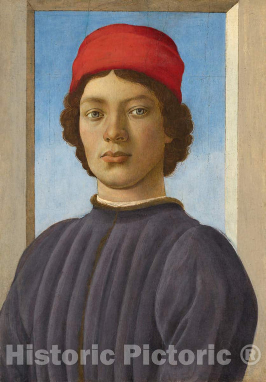 Art Print : Filippino Lippi, Portrait of a Youth, c. 1485 - Vintage Wall Art