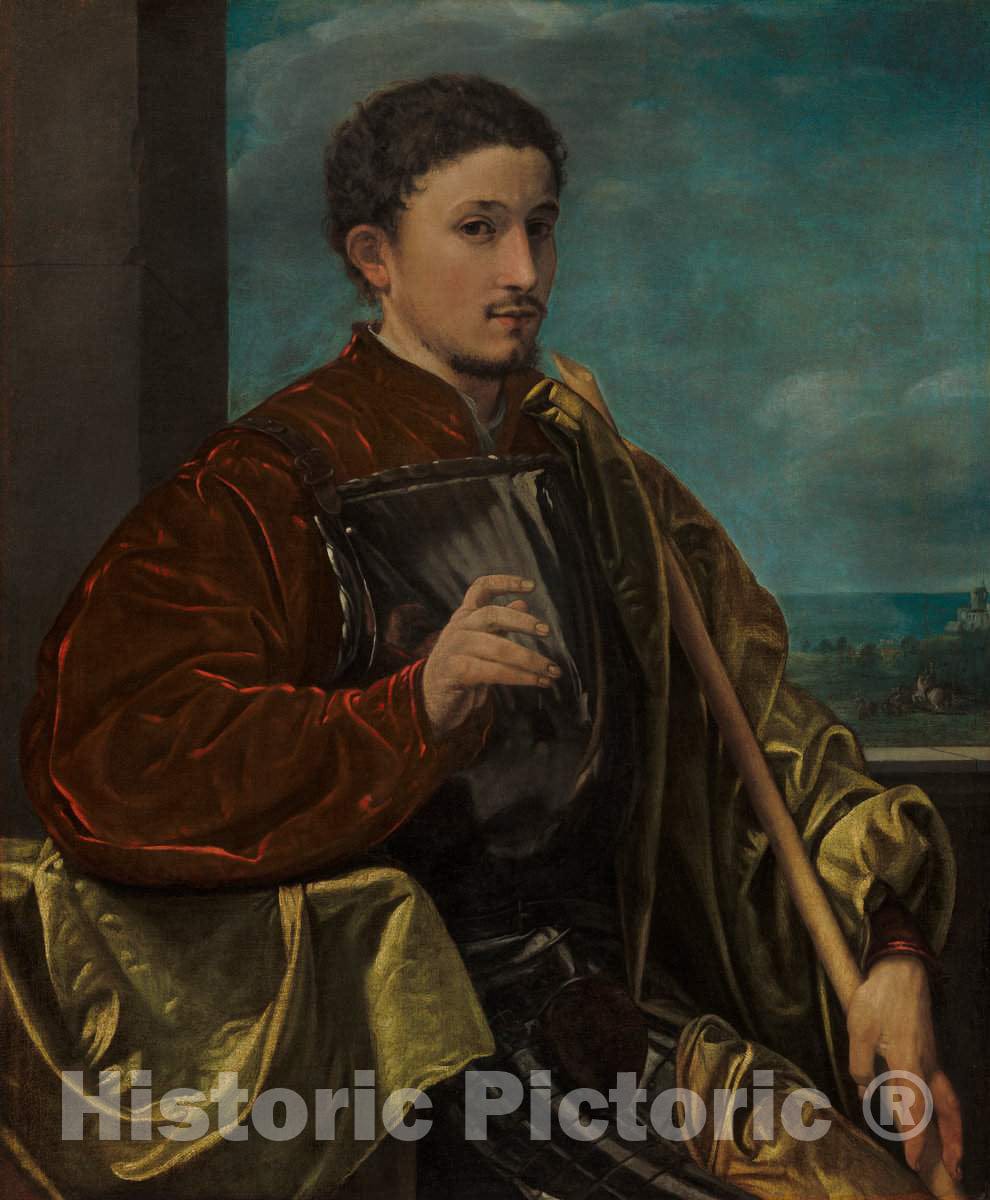 Art Print : Giovanni Girolamo Savoldo, Portrait of a Knight, c. 1525 - Vintage Wall Art