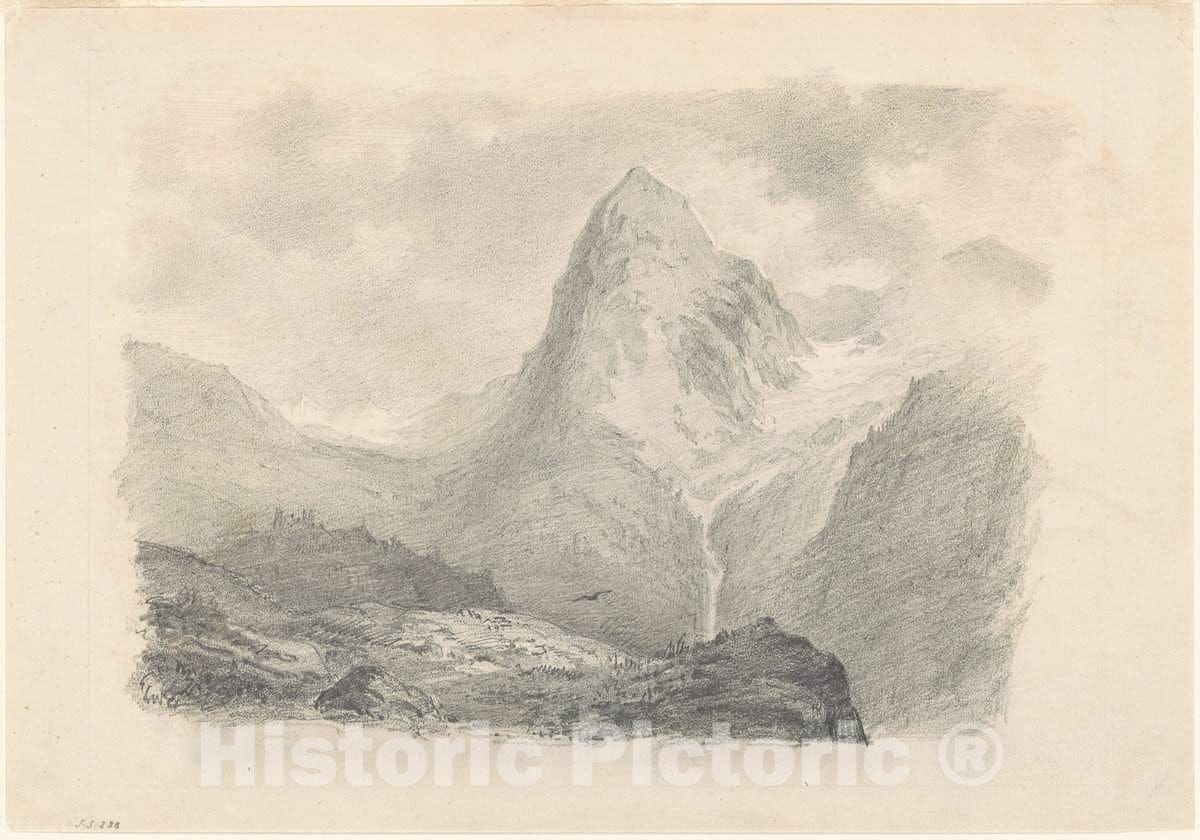 Art Print : John Singer Sargent, The Alps [Recto], 1868-1869 - Vintage Wall Art