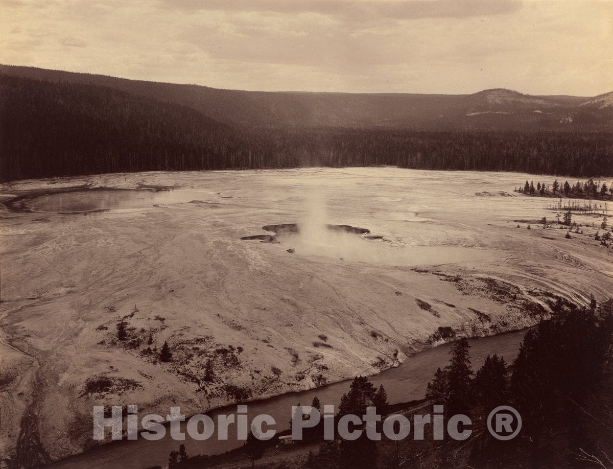 Art Print : F. Jay Haynes, Hell's Half Acre, Firehole River, 1884 - Vintage Wall Art