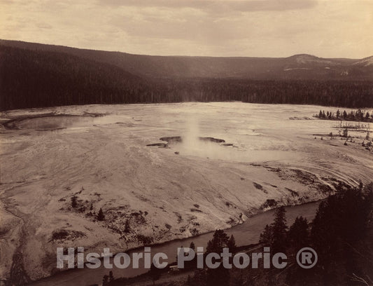 Art Print : F. Jay Haynes, Hell's Half Acre, Firehole River, 1884 - Vintage Wall Art