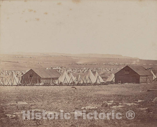 Art Print : James Robertson, Camp of The 17th Regiment, 1855-1856 - Vintage Wall Art