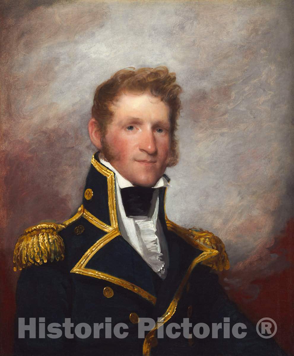 Art Print : Gilbert Stuart, Commodore Thomas Macdonough, c.1817 - Vintage Wall Art