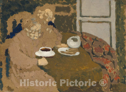Art Print : Edouard Vuillard, Two Women Drinking Coffee, c. 1893 - Vintage Wall Art
