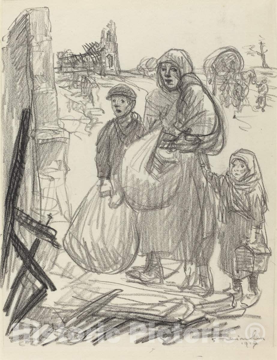 Art Print : ThÃ©ophile Alexandre Steinlen, C'est ici, Chez Nous!, 1916 - Vintage Wall Art