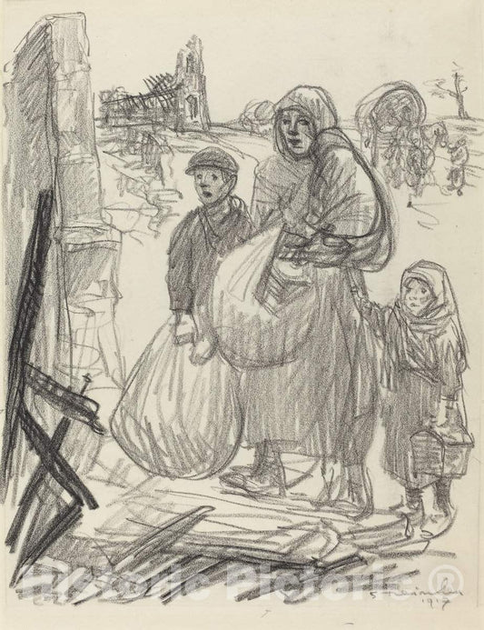 Art Print : ThÃ©ophile Alexandre Steinlen, C'est ici, Chez Nous!, 1916 - Vintage Wall Art