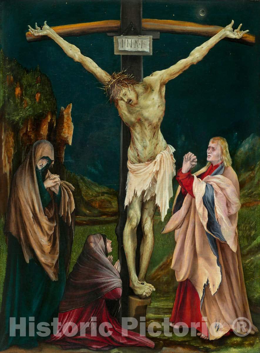 Art Print : Matthias GrÃ¼newald, The Small Crucifixion, c.1516 - Vintage Wall Art