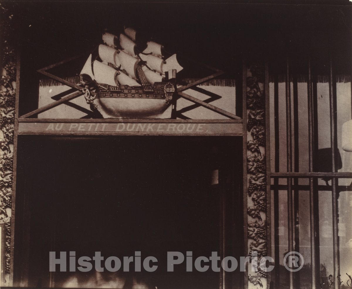 Art Print : EugÃ¨ne Atget, Au Petit Dunkerque, 3 quai Conti, 1900 - Vintage Wall Art