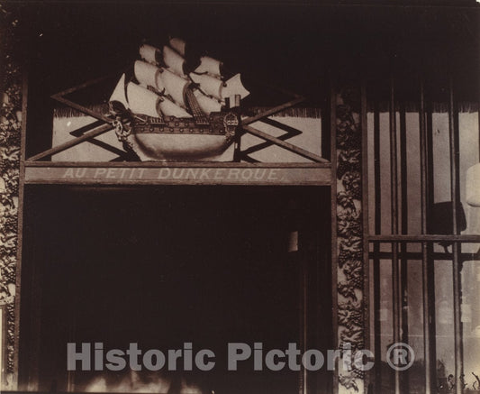 Art Print : EugÃ¨ne Atget, Au Petit Dunkerque, 3 quai Conti, 1900 - Vintage Wall Art