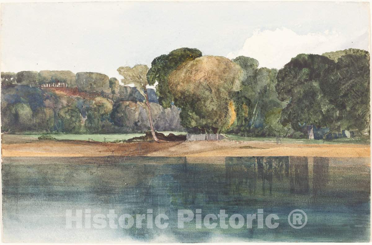 Art Print : Bulwer, Landscape with Trees and Water - Vintage Wall Art