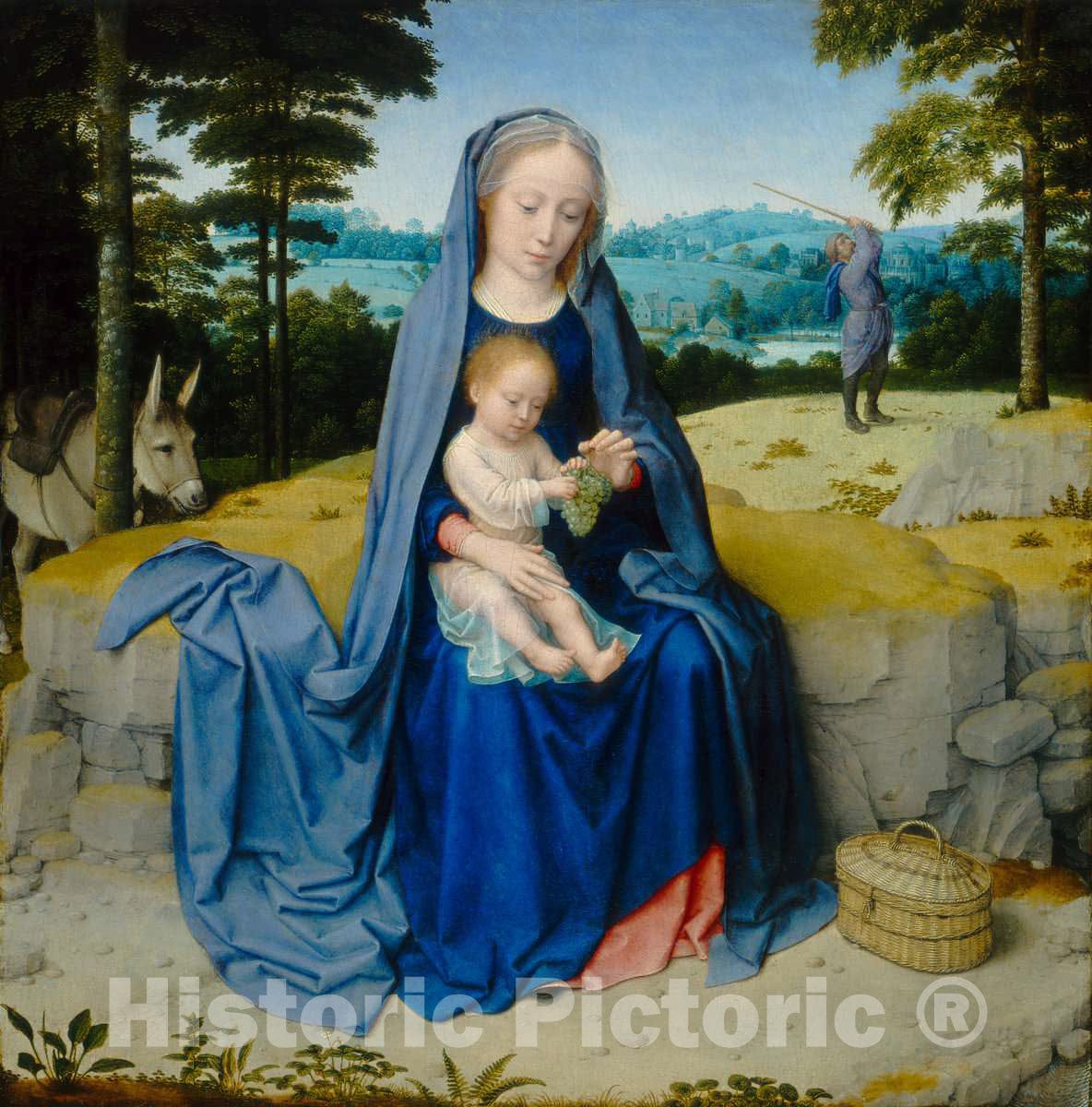 Art Print : Gerard David, The Rest on The Flight into Egypt, c. 1510 - Vintage Wall Art