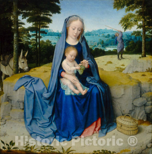 Art Print : Gerard David, The Rest on The Flight into Egypt, c. 1510 - Vintage Wall Art