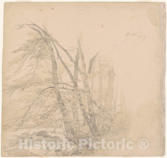 Art Print : Emanuel Gottlieb Leutze, Gestin, 1839 - Vintage Wall Art