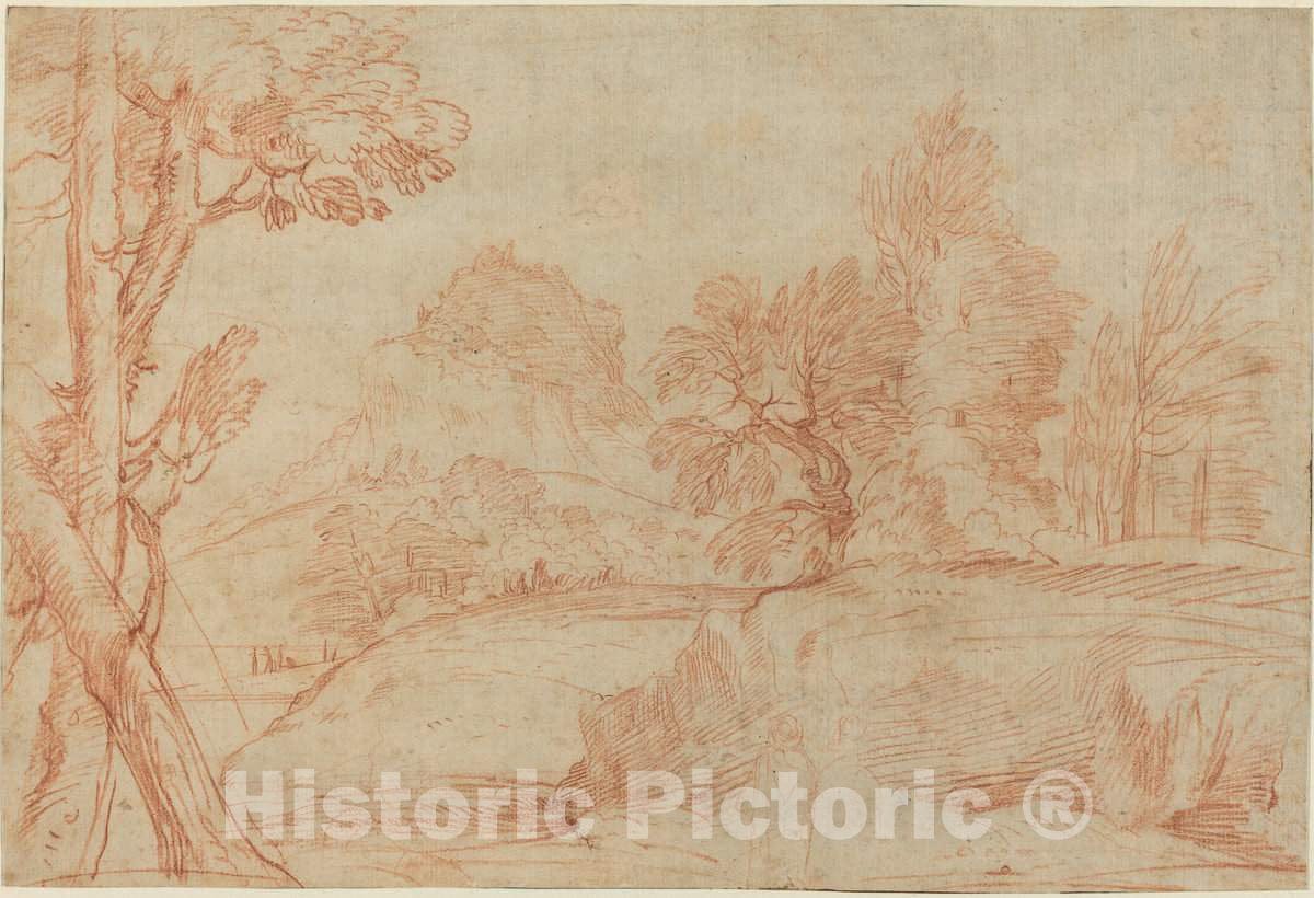 Art Print : Giovanni Angelo Canini, Classical Landscape - Vintage Wall Art
