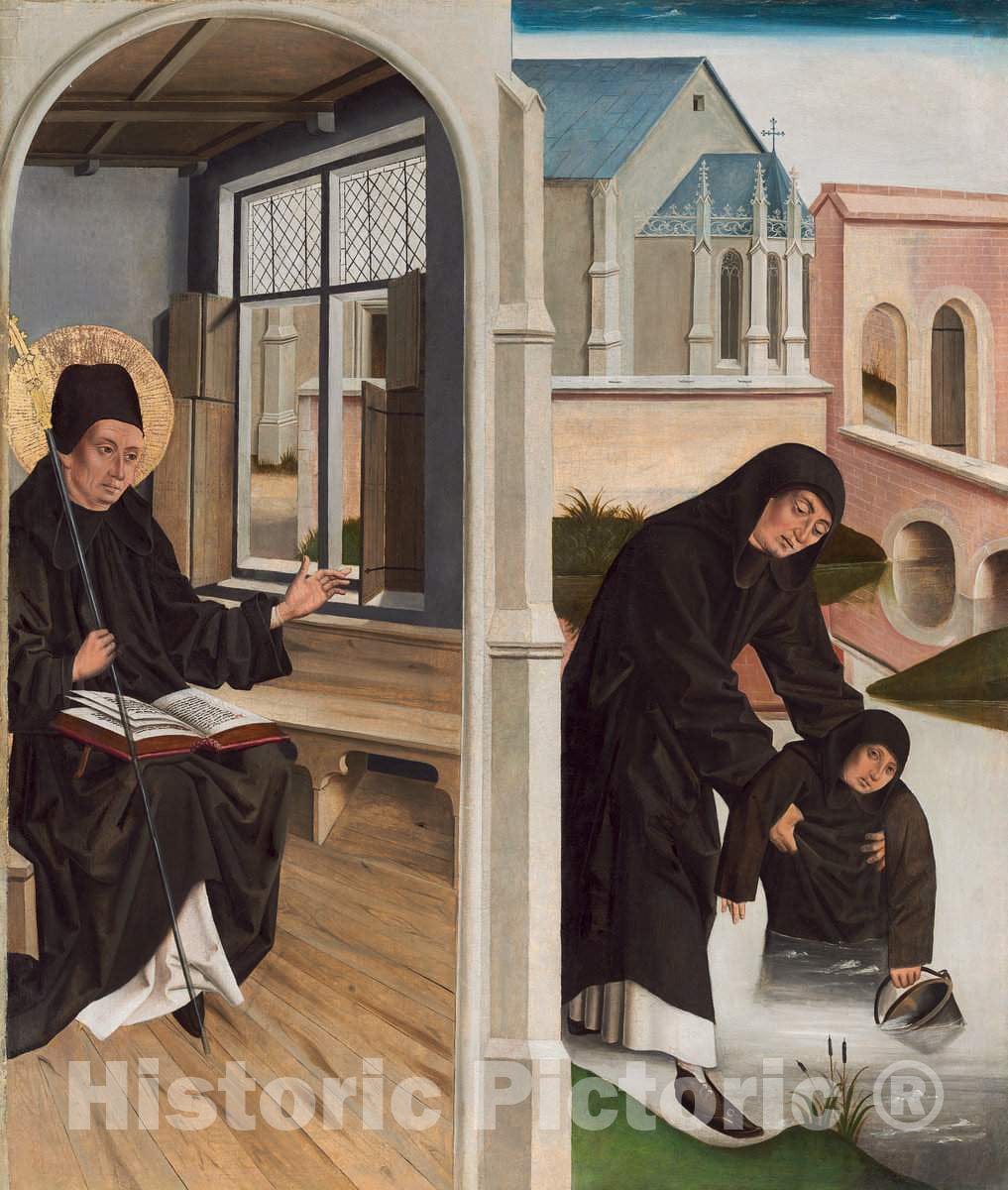 Art Print : A Miracle of Saint Benedict, c. 1480 - Vintage Wall Art
