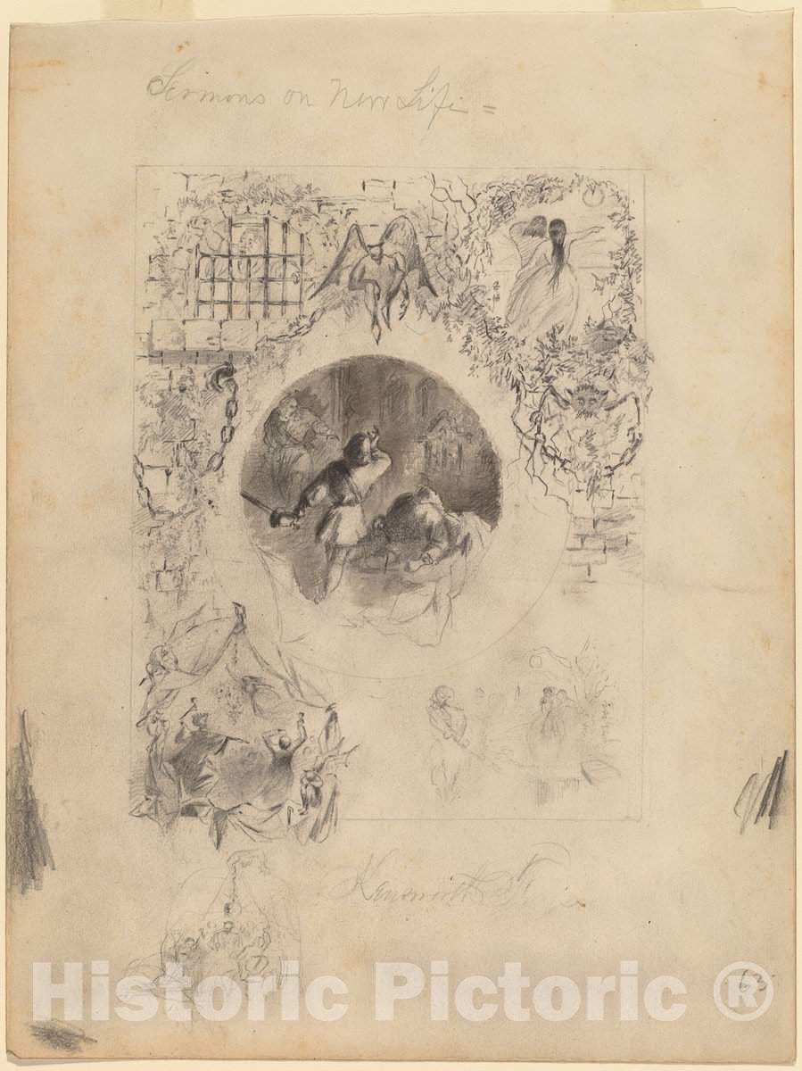 Art Print : Alfred E. Hubbard, Title Page for Kensworth - Vintage Wall Art