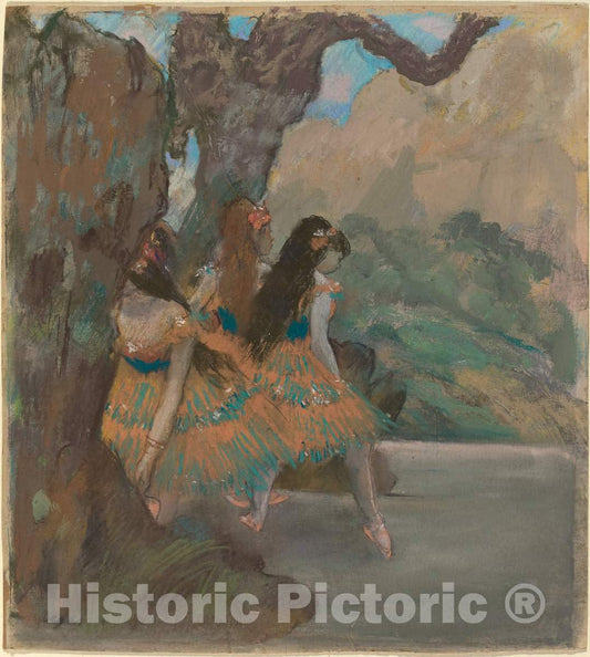 Art Print : Edgar Degas, Ballet Dancers, c. 1877 - Vintage Wall Art