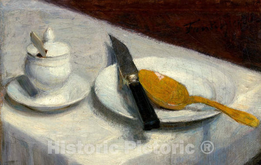 Art Print : Henri Fantin-Latour, Still Life with Mustard Pot, 1860 - Vintage Wall Art