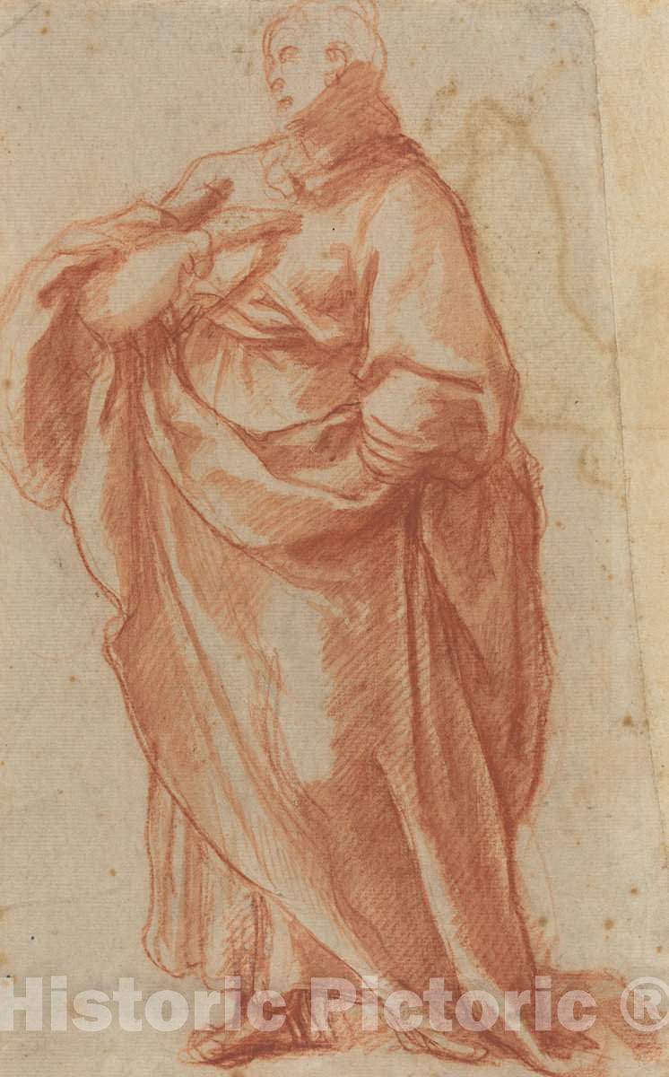 Art Print : Giovanni Alberti, Prudence [Verso], c.1599 - Vintage Wall Art