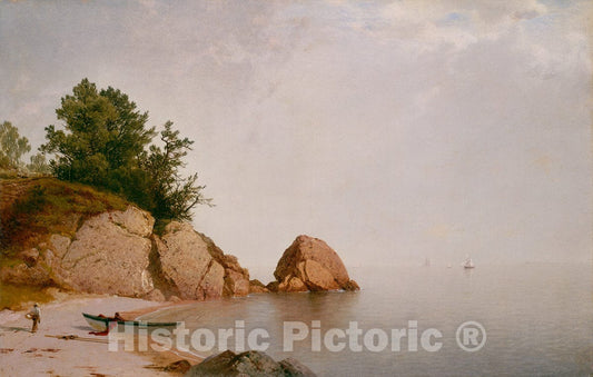 Art Print : John Frederick Kensett, Beach at Beverly, c.1871 - Vintage Wall Art