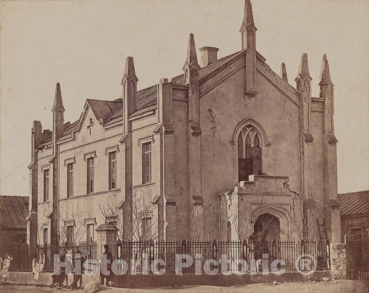 Art Print : James Robertson, Maison Vertu, Sebastopol, 1855-1856 - Vintage Wall Art