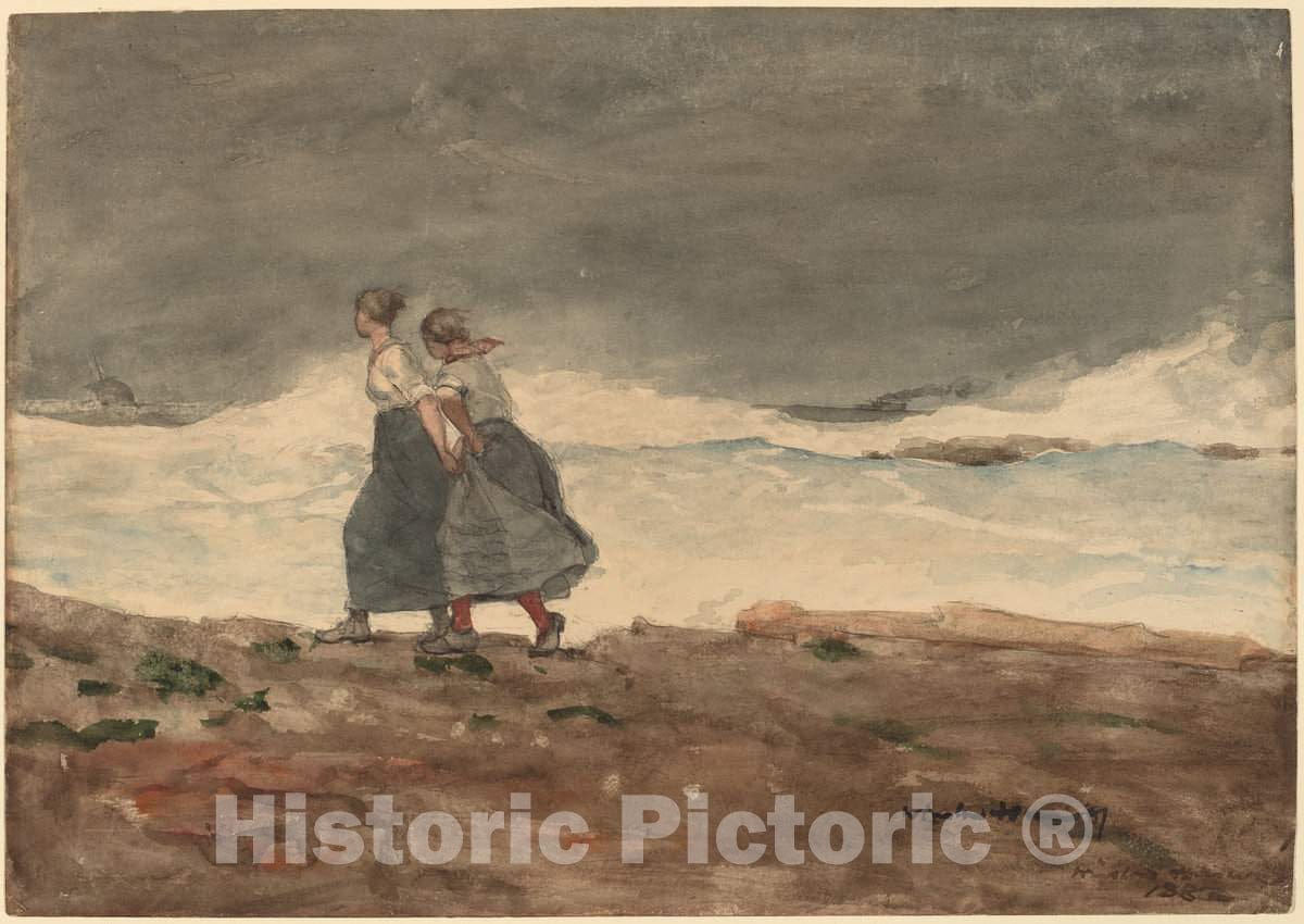 Art Print : Winslow Homer, Danger, c.1885 - Vintage Wall Art