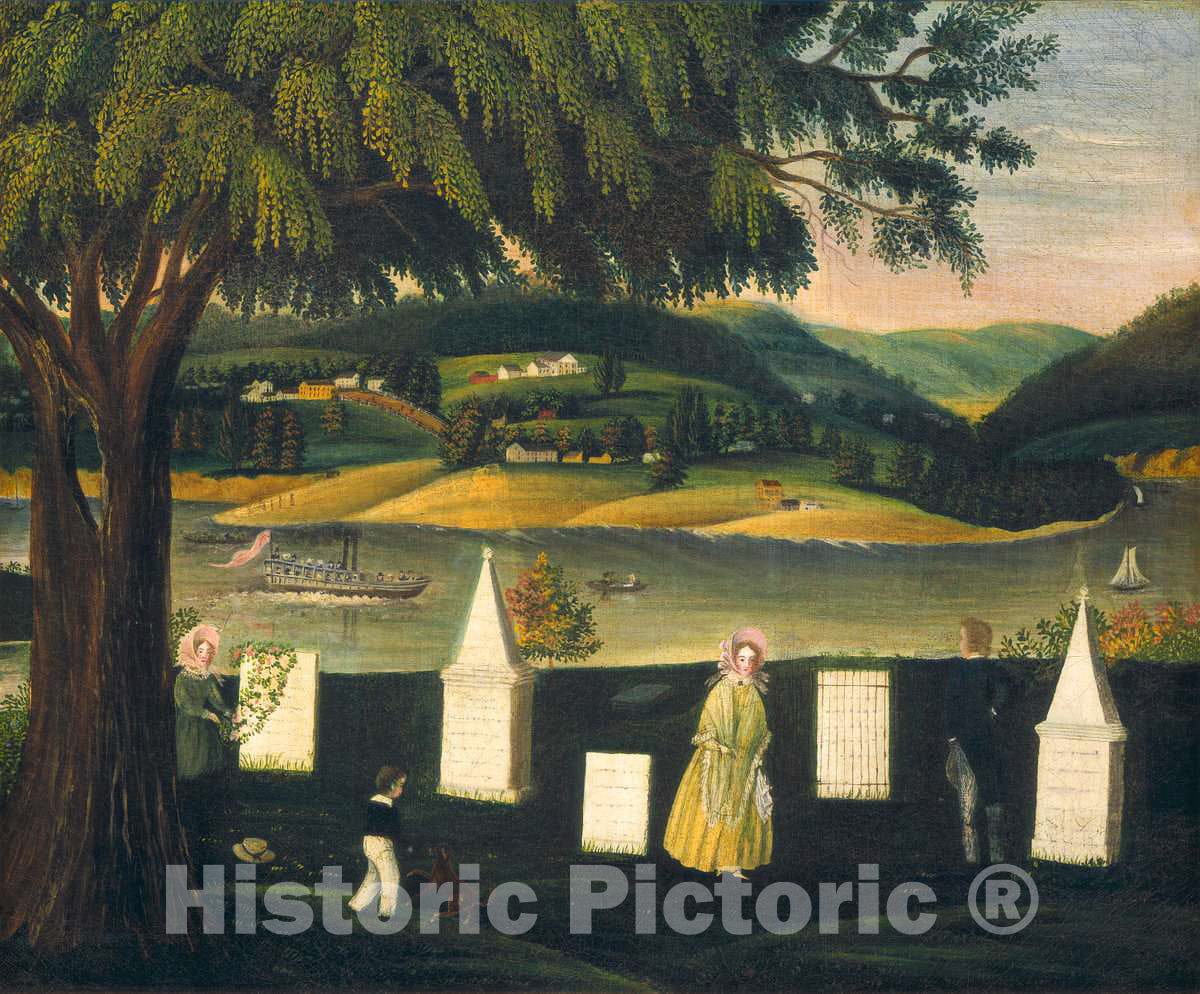 Art Print : Family Burying Ground, c. 1840 - Vintage Wall Art
